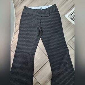 Black and blue pinstripe dress pants